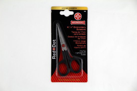 Mundial 668 Borduurschaar (Red Dot Series) - Zwart