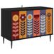 vidaXL Tv-meubel ESSEN 69 x 33 x 50,5 cm Zwart eiken Bewerkt hout