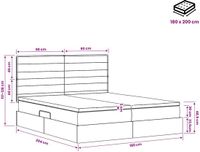 vidaXL Opbergbed met hoofdeinde Crèmekleurig 180 x 200 cm Stof