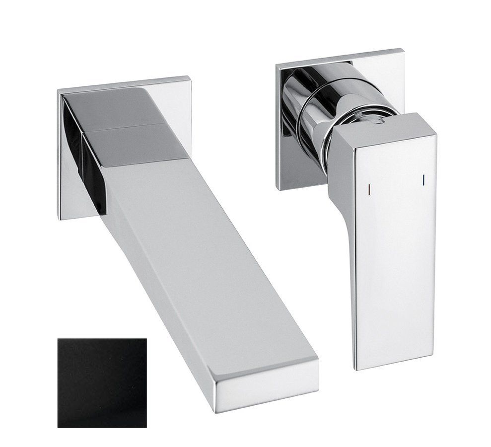 Sapho DIMY Wandmontage 2-gaats wastafelmengkraan, zwart