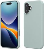 kwmobile telefoonhoesje geschikt voor Apple iPhone 16 - Hoesje met siliconen coating - Smartphone case in cool mint