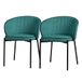 ML-Design eetkamerstoelen set 2 stuks benzine gestoffeerde stoelen metalen poten comfortabele moderne dining chairs souple zitting ergonomische rugleuning voor keuken eettafel woonkamer scandinavisch design eethoek zitstoel set stoelen