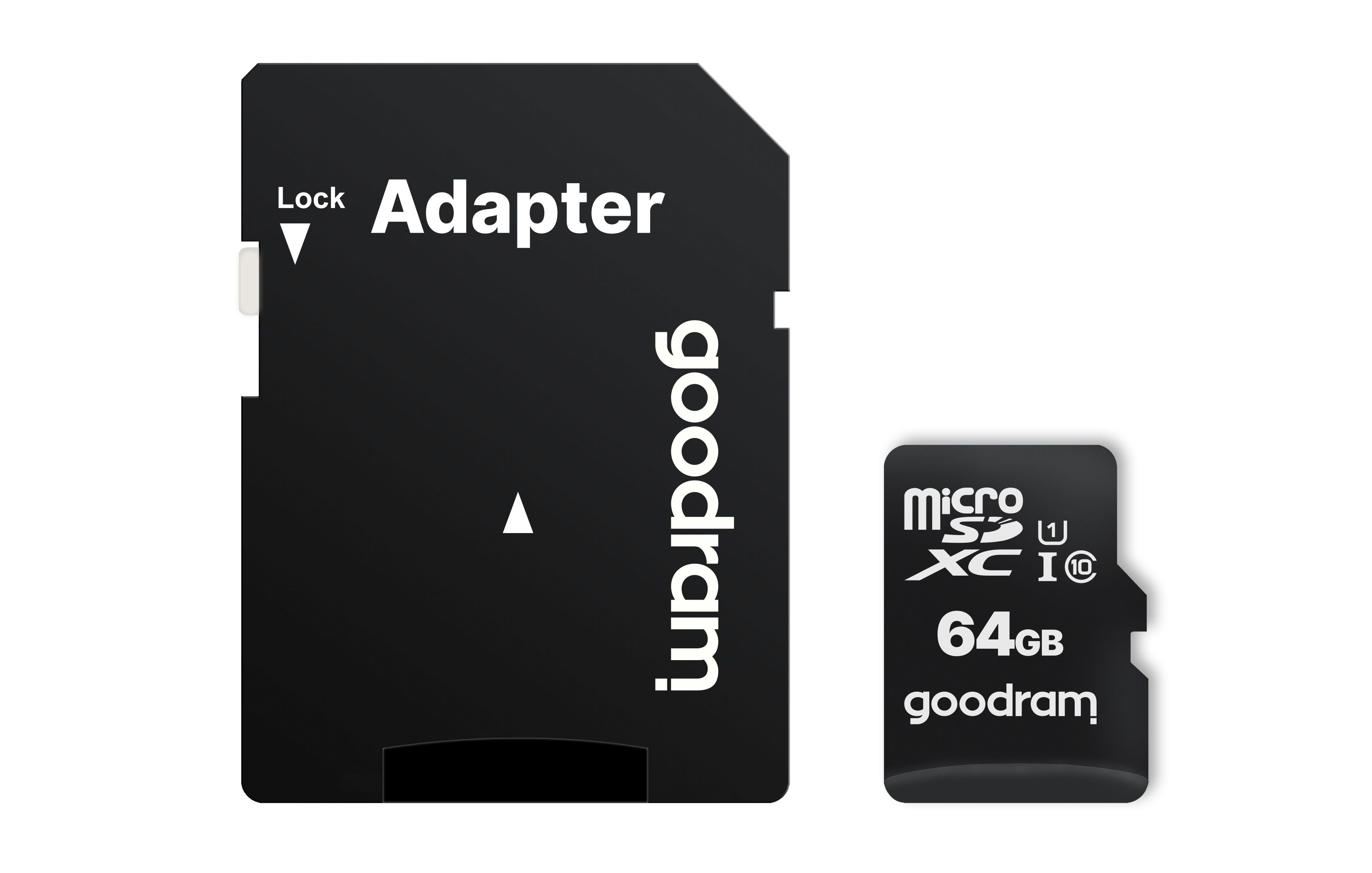 Goodram Micro SDXC 64GB Class 10 UHS-I geheugenkaart met adapter