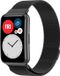 Strap-it Luxe Milanese band - Zwart - Geschikt voor Huawei Watch Fit