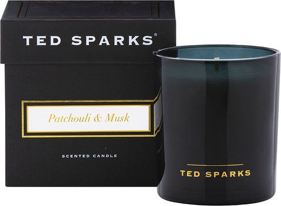 Ted Sparks Geurkaars Demi - Patchouli & Musk - Zwart - 60 uur