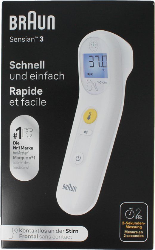 Braun Voorhoofdthermometer Sensian 3 BNT050