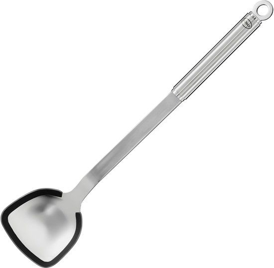 Rösle Wokspatel - Siliconen & RVS - Zilver - 34.5 cm