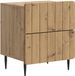 vidaXL Nachtkastje Artisanaal eiken 43 x 34,5 x 49,5 cm Bewerkt hout