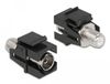 Delock Keystone-Modul IEC-Buchse zu F-Buchse schwarz