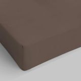 Max Color Bedlaken met hoeken, 25 cm, bruin, voor eenpersoonsbed