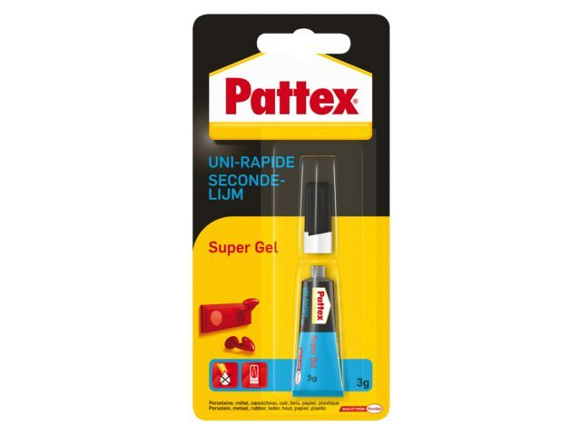 Pattex Secondelijm super gel tube 3gram op blister