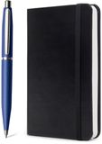 Sheaffer VFM/G9401 Neon Blue Nickel Plated Ballpoint Pen Gift Set with A6 Notebook
