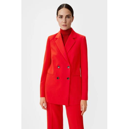 Rechtvallende blazer - rood