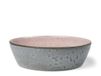 BITZ Bolle soepkom Steenklei Grijs, Roze 18 cm