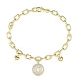 GUESS G Talisman Pearly G Multi Charm Bracelet Yellow Gold