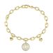 GUESS G Talisman Pearly G Multi Charm Bracelet Yellow Gold