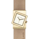 Rolf Cremer Turn-S 507703 Horloge Dames 23 mm Goudkleurig Staal Kalfsleer Analoog Quartz