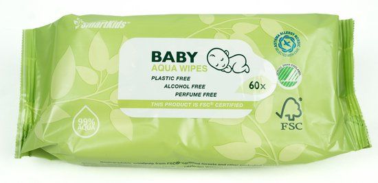 Smartkids Smartkids baby aqua wipes 60 Stuks