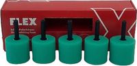 FLEX - PZ-G 35 HEX VE5 - Polishing Sponge Round for FLEX PXE80 - Green - Hard - 5-PACK