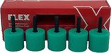 FLEX - PZ-G 35 HEX VE5 - Polishing Sponge Round for FLEX PXE80 - Green - Hard - 5-PACK