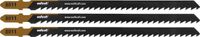 wolfcraft - 3 Decoupeerzaagbladen voor kanthout / vuren - 100mm - HCS-blad met T-schacht - Hout - 8011000