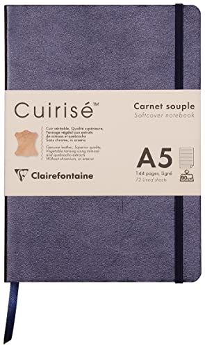Clairefontaine Rhodia - Carnet souple Cuir - 14,8x21 cm - 144 pages ligné - pétrole - 400094C