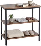 Merkloos Relaxdays nachtkastje - 60x61x30 cm - bruin en zwart
