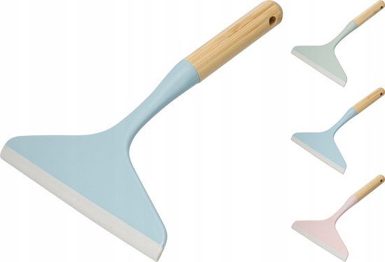 Koopman - Ruitenwisser - Pastelkleurig - 24x20 cm - Bambus Handvat