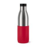 Emsa Bludrop Sleeve geïsoleerde drinkfles, 0,7 liter, 100% dicht | Quick-Press-sluiting, ergonomisch 360° drinkgenot, 12 uur warm, 24 uur koel, vaatwasmachinebestendig, roestvrij staal
