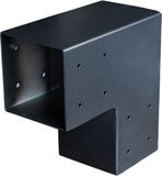 Tuindeco - Paalverbinder - 2-weg - Hoek - 150 x 150 mm - Zwart
