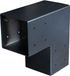 Tuindeco - Paalverbinder - 2-weg - Hoek - 150 x 150 mm - Zwart