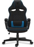 SENSE7 Knight - Ergonomische Gaming Stoel - Bureaustoel Stof - Lendenkussen - Ademend - Belastbaar tot 120kg - Zwart/Blauw