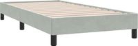 vidaXL Bedframe zonder matras, lichtgrijs, 100x220 cm, fluweel