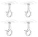 Support de tringle à rideaux, transparent, 4 pièces, sans perçage, adapté aux tringles à rideaux de 1,2 pouce (3 cm)