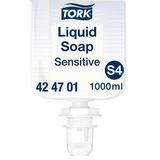 Tork Vloeibare handzeep voor gevoelige huid S4, Dermatologisch getest, 1.000 ml, 424701
