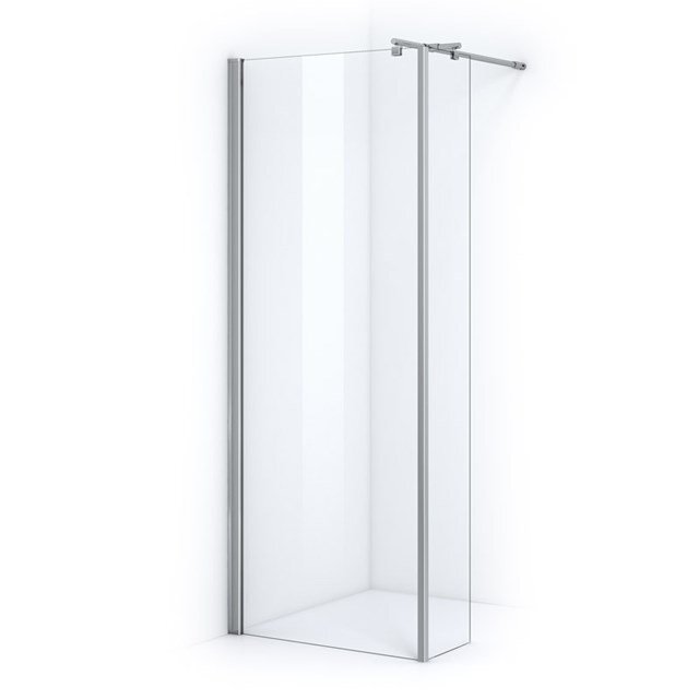 Maxaro Inloopdouche met Zijwand 80cm Veiligheidsglas 6mm Chroom