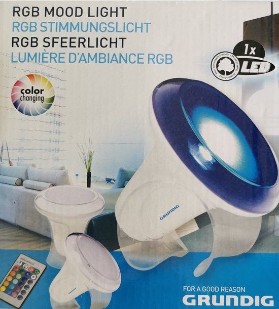 Grundig Lamp mood 3led - RGB sfeerlicht - 16x15,5cm