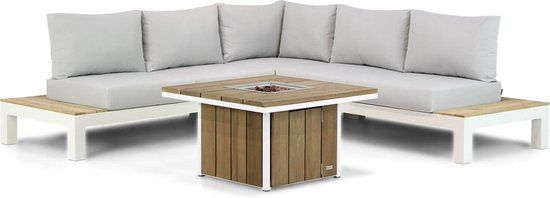 Lifestyle Ravalla/Seaside Hoek Loungeset - 5-persoons - Wit - Aluminium