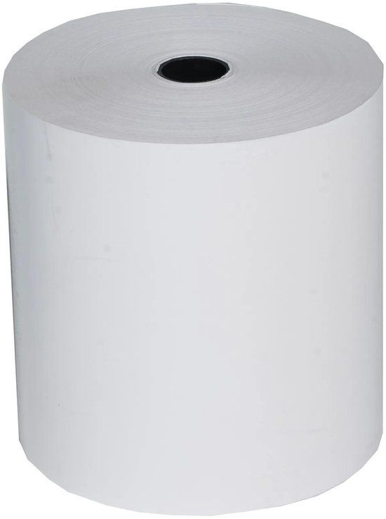 Exacompta 30x Kassarollen 80x72mm - 76m - 1 laag thermisch papier 48g/m2 - Wit - 40808E