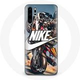 Nike Etui voor Huawei P30 Wit Motorfietswiel Maniacase