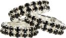 HKM Mane Decoration -Crystal- Zwart Elastaan Set van 5 stuks