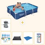 Bestway Rechthoekig Steel Pro Zwembad - 300 x 201 x 66 cm - Blauw
