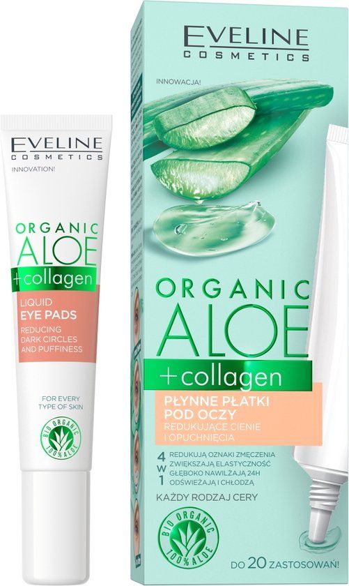 Biologische Aloë + Collageen vloeibare ooglapjes 4in1 - 20ml
