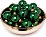 Krebs Kerstballen - 16x - emerald groen - glas - glans - 7 cm - luxe kerstversiering