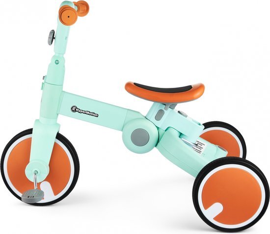 Hyper Motion Loopfiets 5in1 Loopfietsen Driewieler vanaf 2 Jaar, voor Kinderen van 1,5 Jaar tot 5 Jaar, Loopstoeltje, Kinderdriewieler met Afneembare Pedalen, Mint