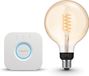 Philips Hue Starterspakket - E27 - met 1 Filament Globelamp Groot (G125) - Warmwit Licht - Incl. 1 Hue Bridge - Hue White Filament