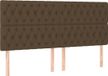 vidaXL Hoofdbord Donkerbruin Stof 200x7x118/128 cm