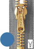 Opti Rits M60 goudkleurige metaalrits 6 mm niet deelbaar blauw 18 cm