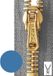 Opti Rits M60 goudkleurige metaalrits 6 mm niet deelbaar blauw 18 cm