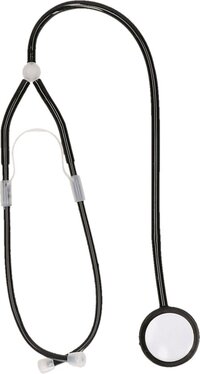 Fiestas Guirca Carnaval Verkleed Stethoscoop Dokter/Zuster - Zwart - Thema Feest Accessoires